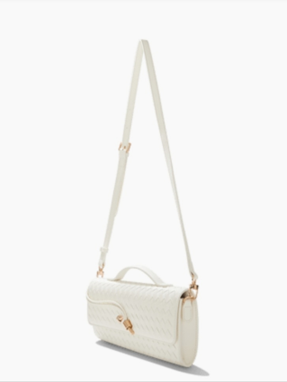 Few Moda East West Clutch with Crossbody Strap Cream